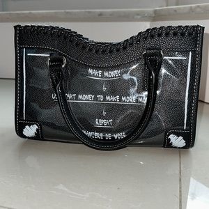 Manière De Voir GRAFFITI PRINT HANDBAG - BLACK Practically New!